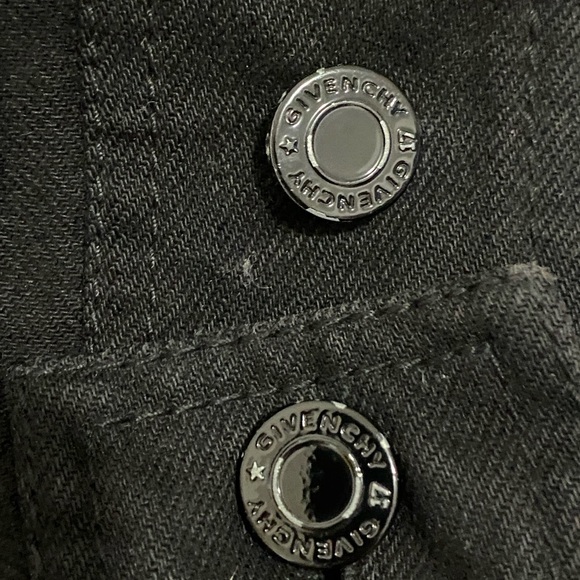Givenchy Black Wool Jacket Blazer with Zipper Off Denim Sleeves Size 48 - Picture 9 of 9